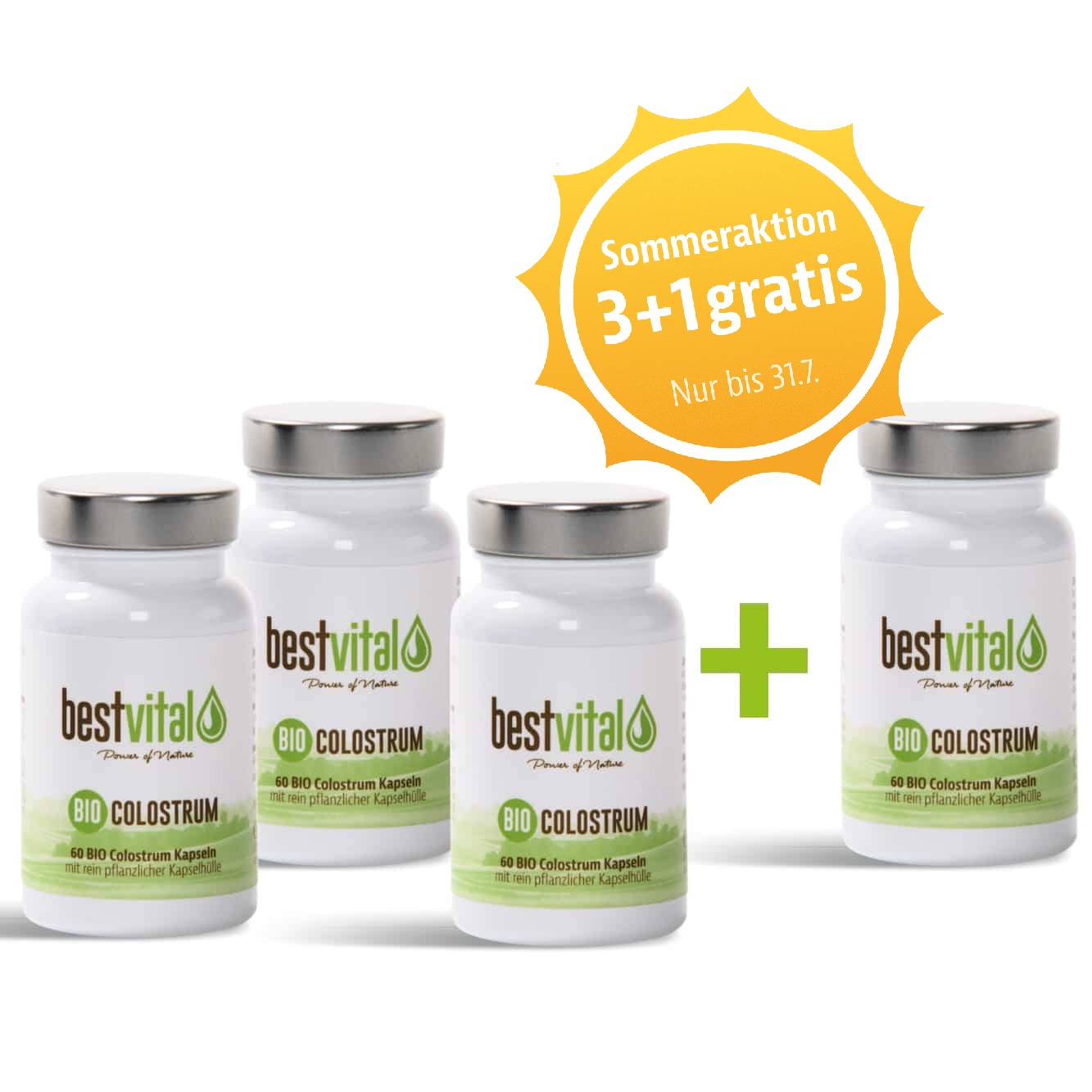 Ihr tägliches Backup für den Sommer. Bestvital® Colostrum Kapseln